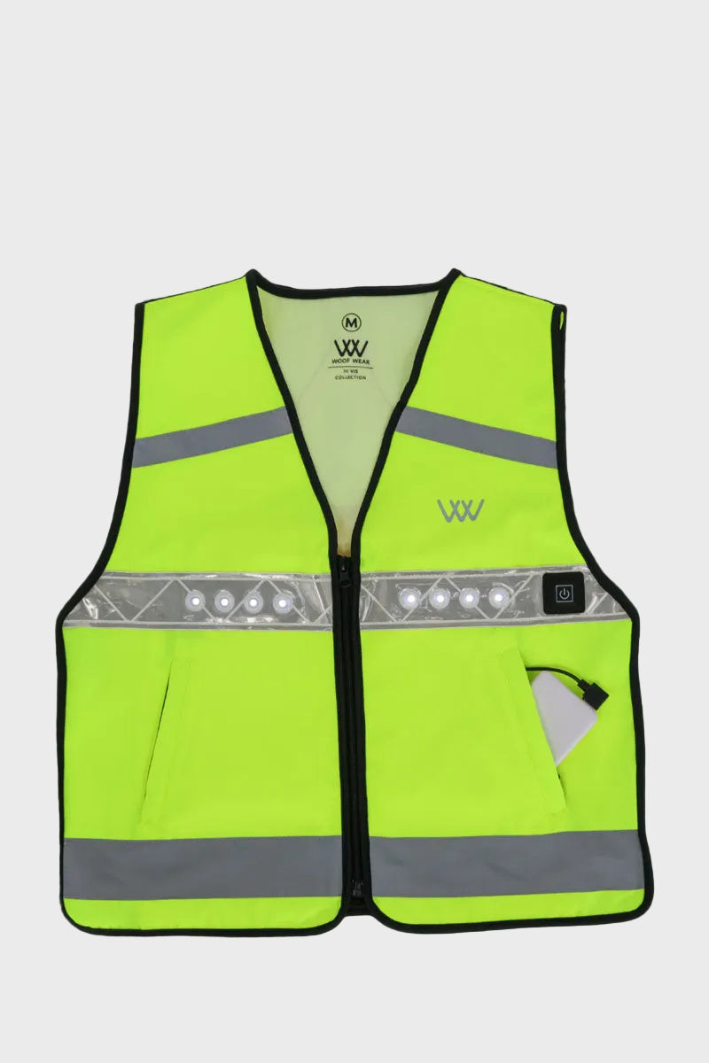 Woof Wear Hi Vis LED Riding Vest Hi Vis Yellow