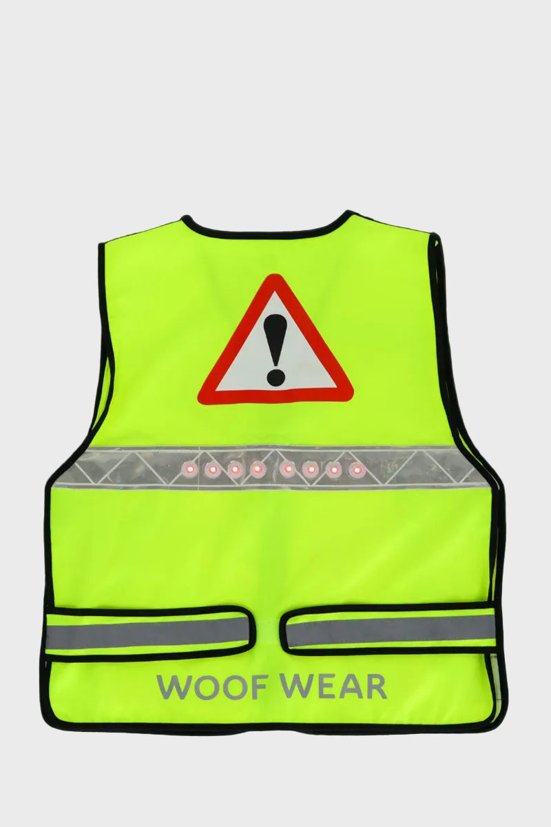 Woof Wear Hi Vis LED Riding Vest Hi Vis Yellow
