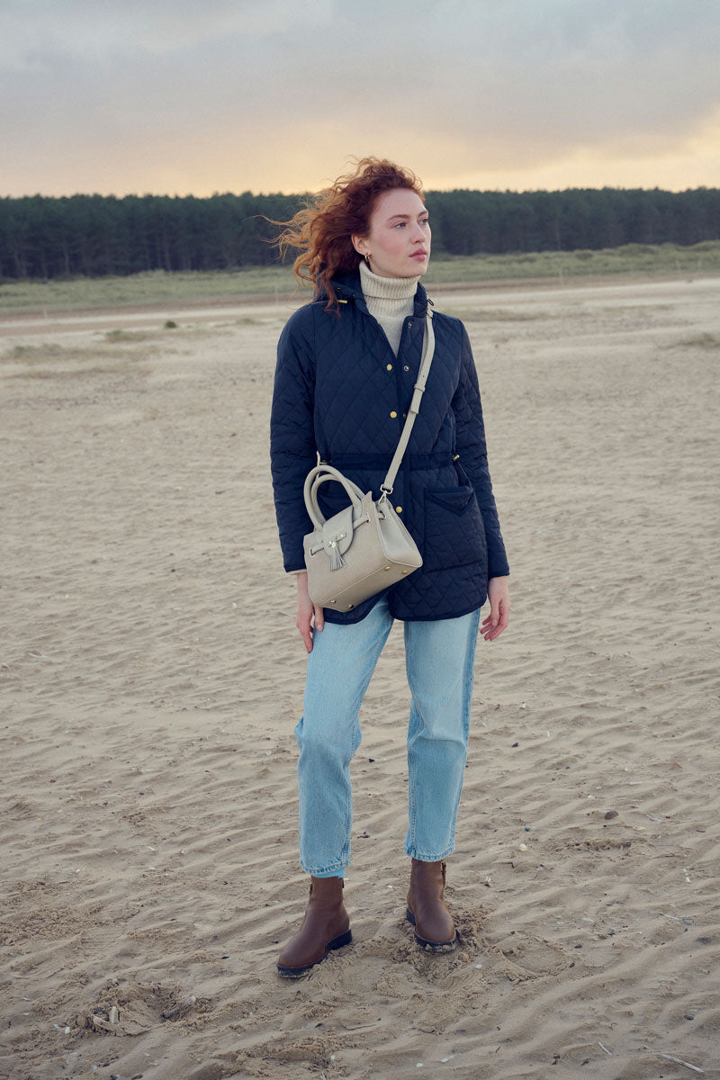 Fairfax & Favor Mini Windsor Handbag Stone Leather