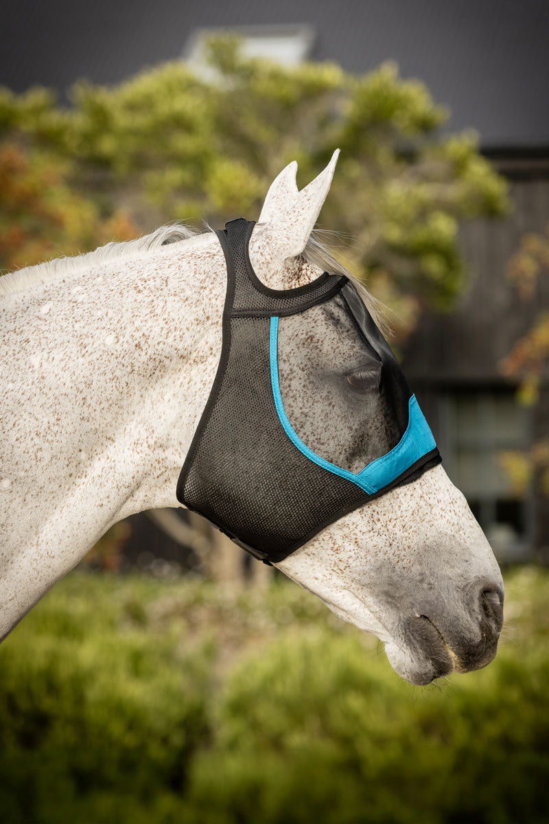 Woof Wear UV Fly Mask without Ears Black/Turquoise
