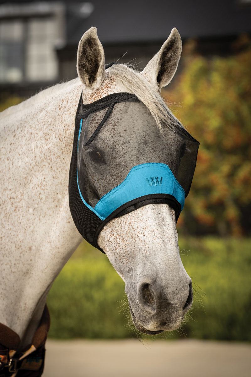 Woof Wear UV Fly Mask without Ears Black/Turquoise