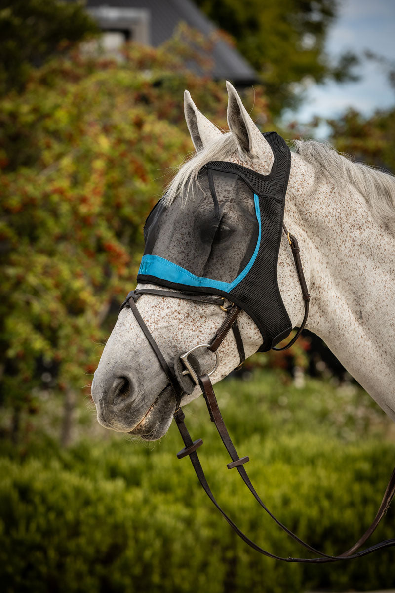 Woof Wear Ride On Fly Mask Black/Turquoise