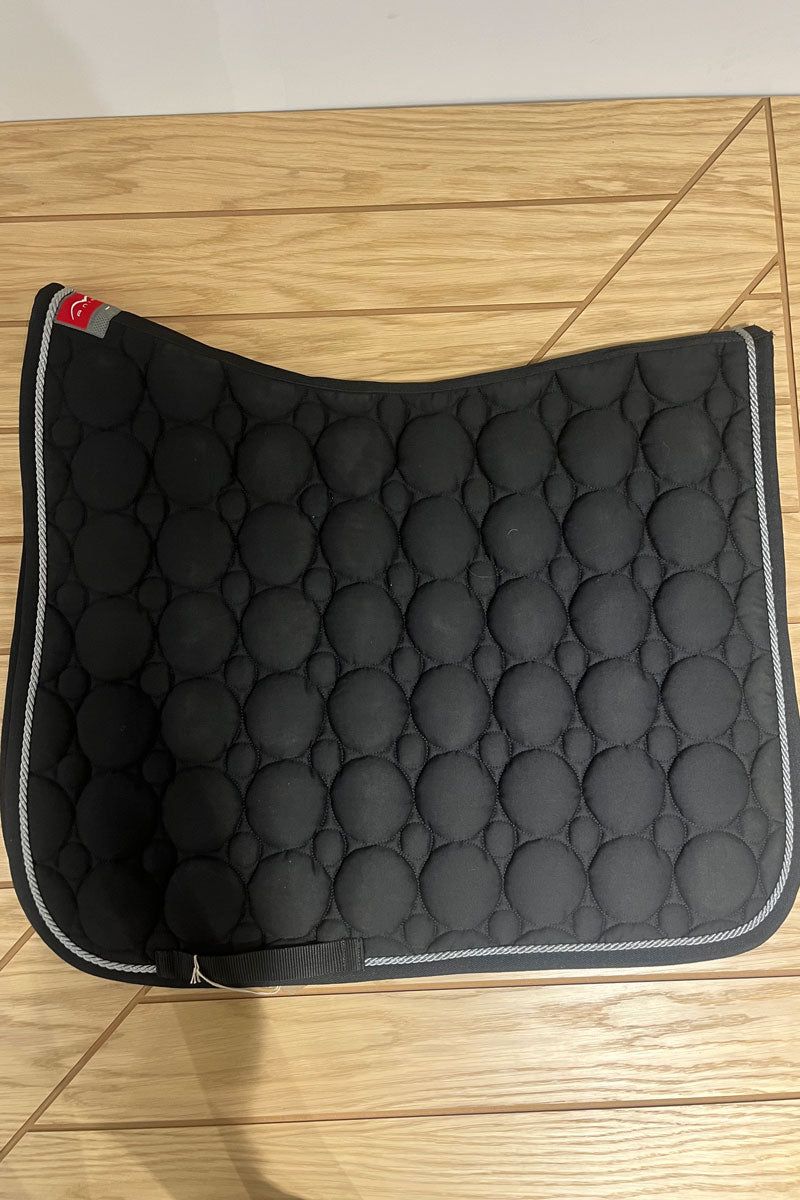 Animo Wagon Saddle Pad Black with Black/Grey Piping