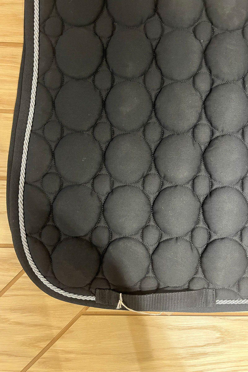 Animo Wagon Saddle Pad Black with Black/Grey Piping