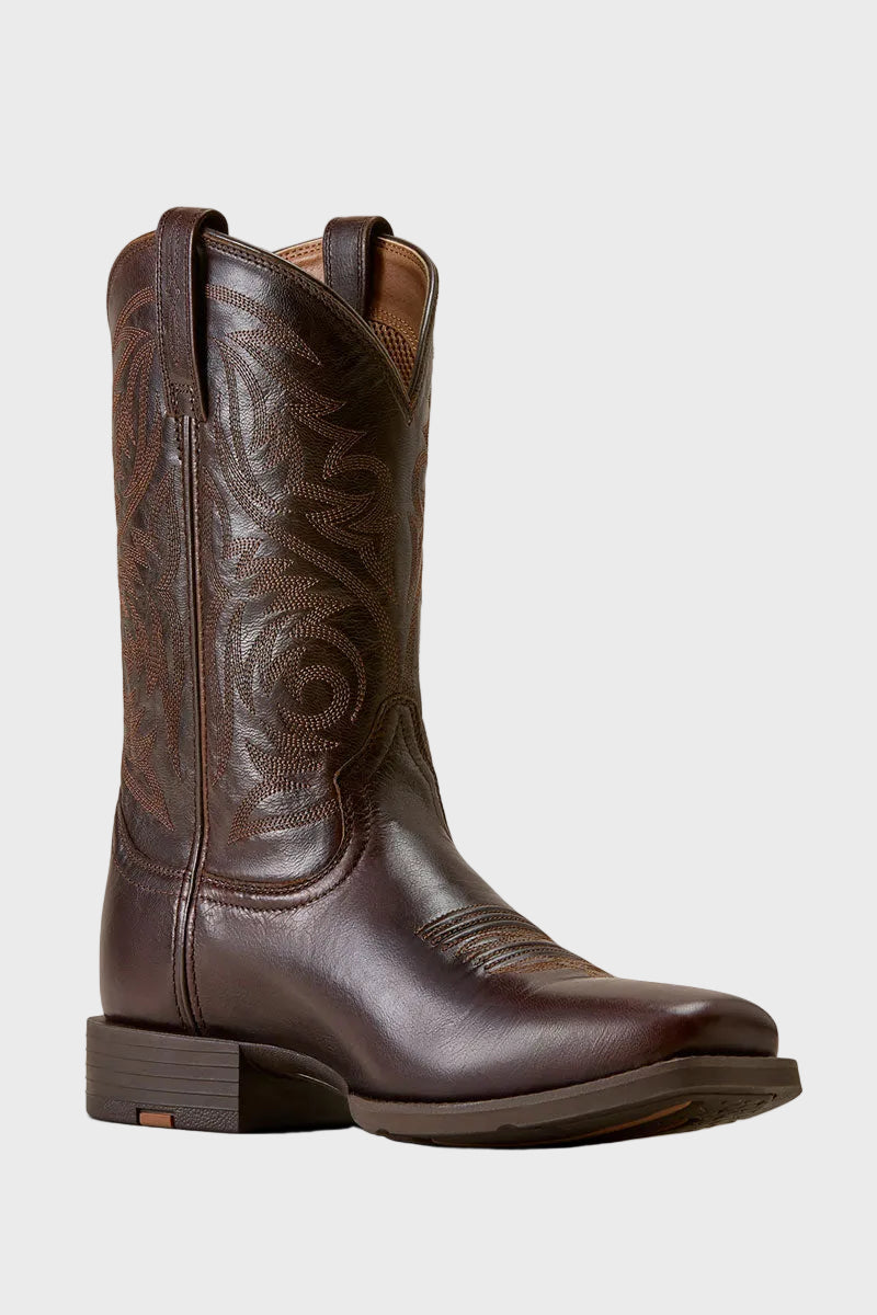 Ariat Men's Sport Herdsman Western Boot Burnished Chocolate 
