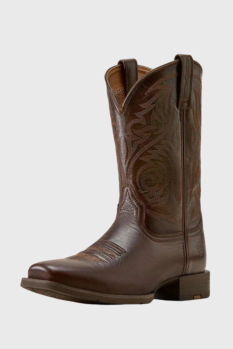 Ariat Men's Sport Herdsman Western Boot Burnished Chocolate 