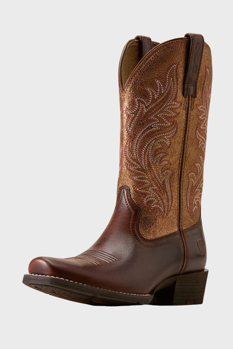 Ariat Round Up Narrow Cutter Toe Western Boot Espresso