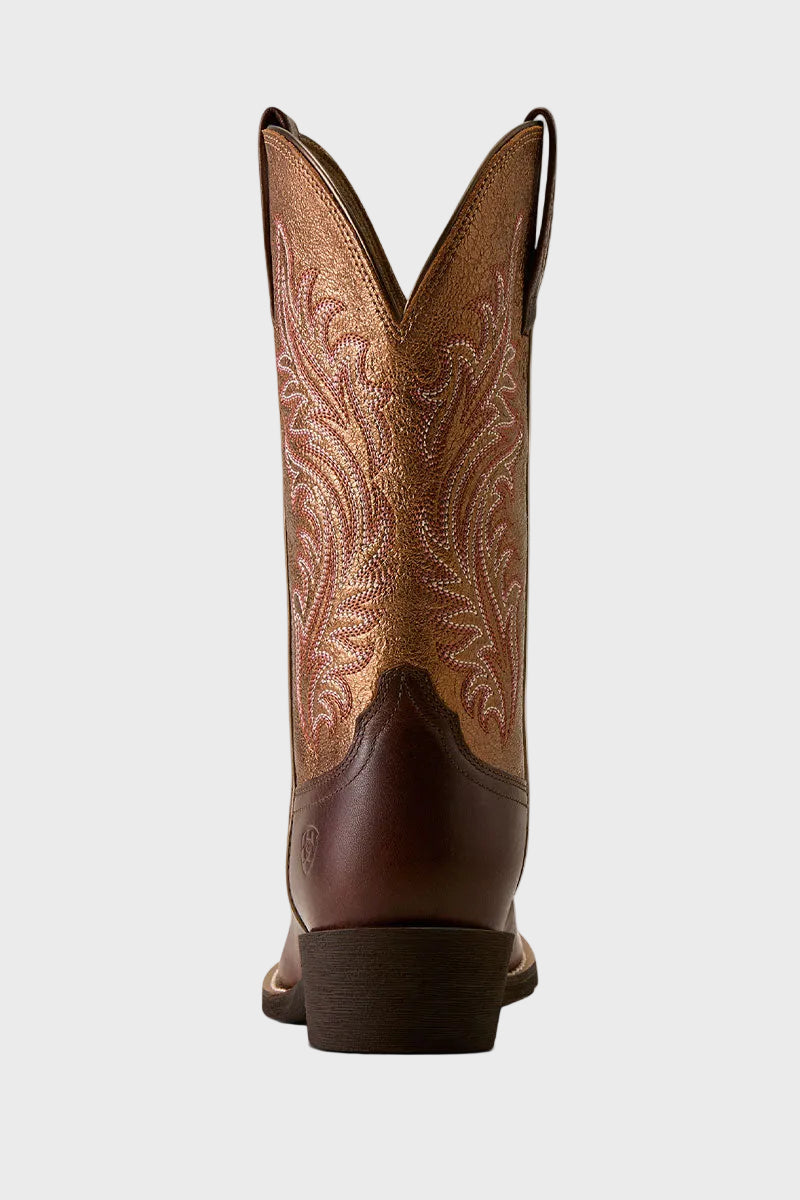 Ariat Round Up Narrow Cutter Toe Western Boot Espresso