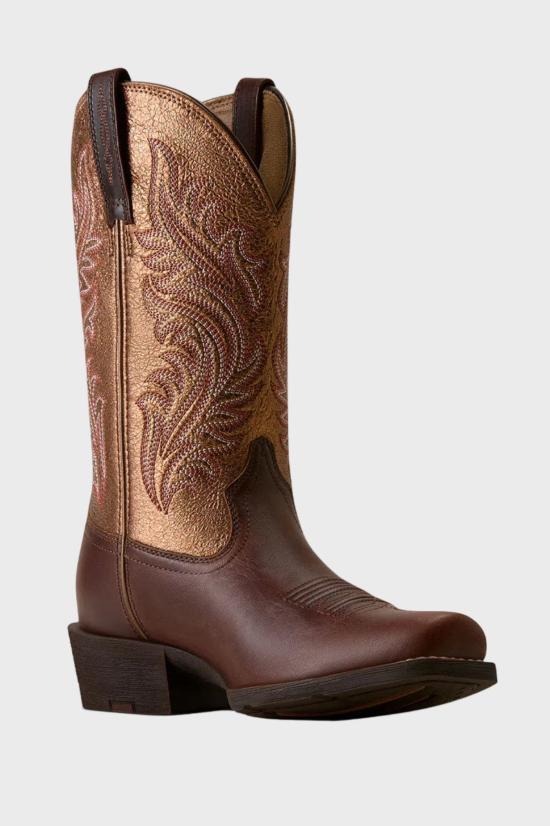 Ariat Round Up Narrow Cutter Toe Western Boot Espresso