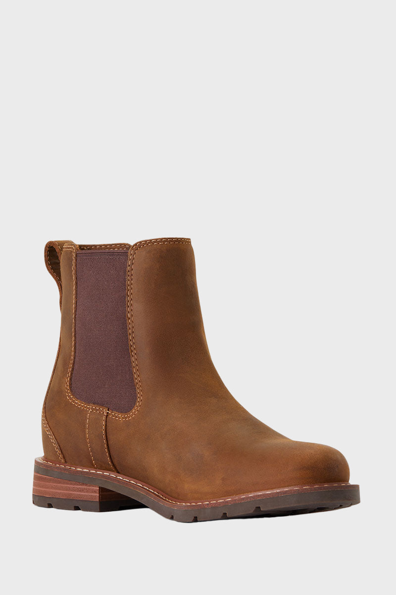 Ariat Wexford Waterproof Chelsea Boot Weathered Brown