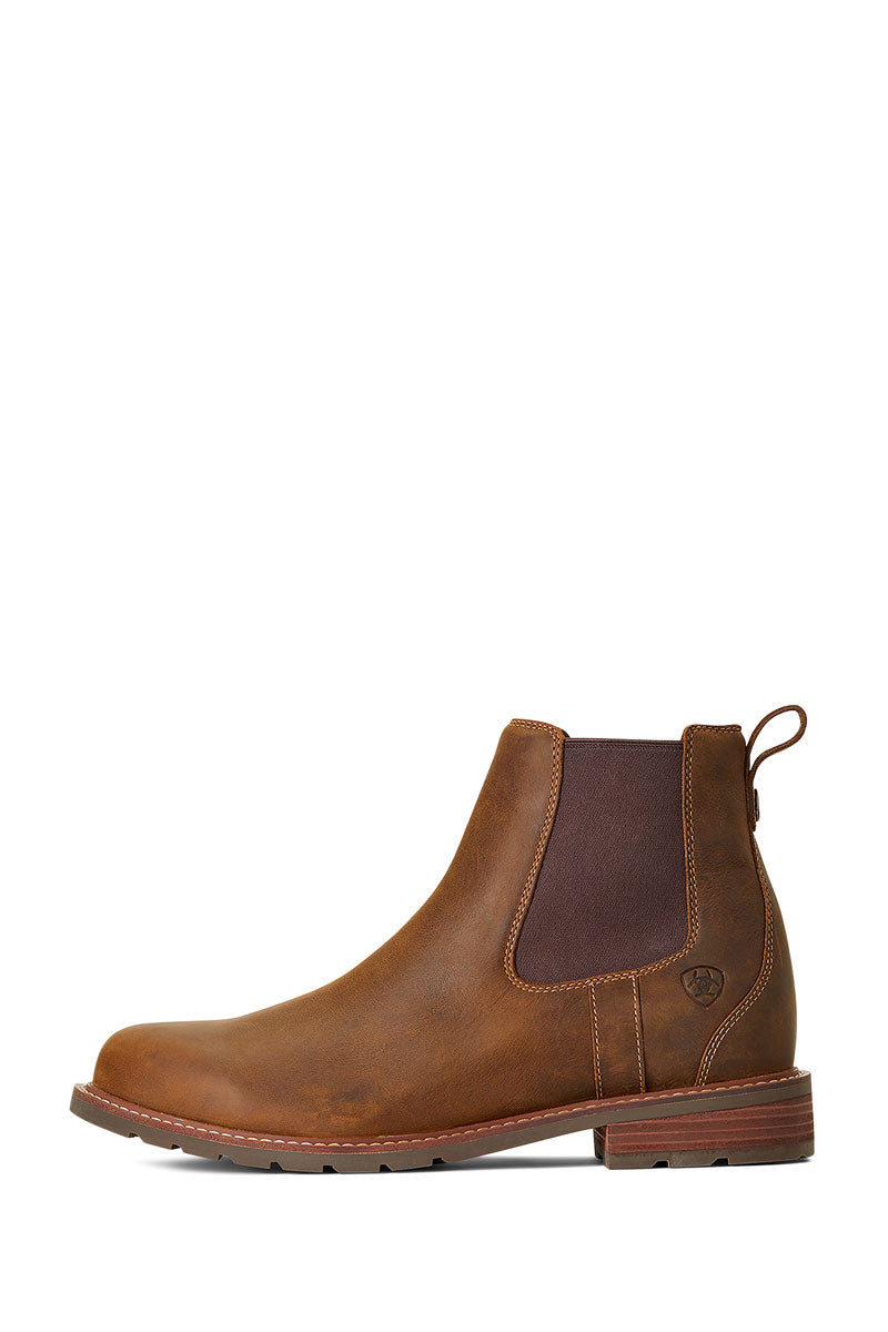 Ariat Men's Wexford Waterproof Chelsea Boot Weathered Brown