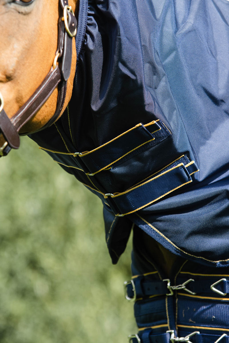 Mackey Wicklow Light (50g) Turnout Rug Navy/Gold