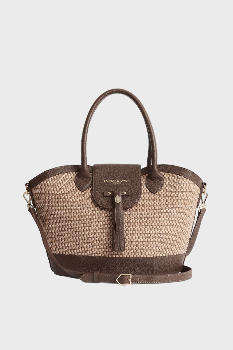 Fairfax & Favor Windsor Basket Bag Tan Leather