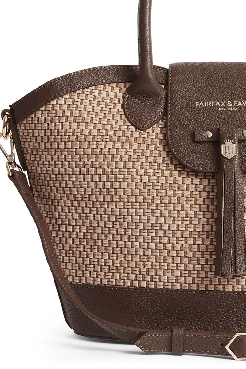 Fairfax & Favor Windsor Basket Bag Tan Leather
