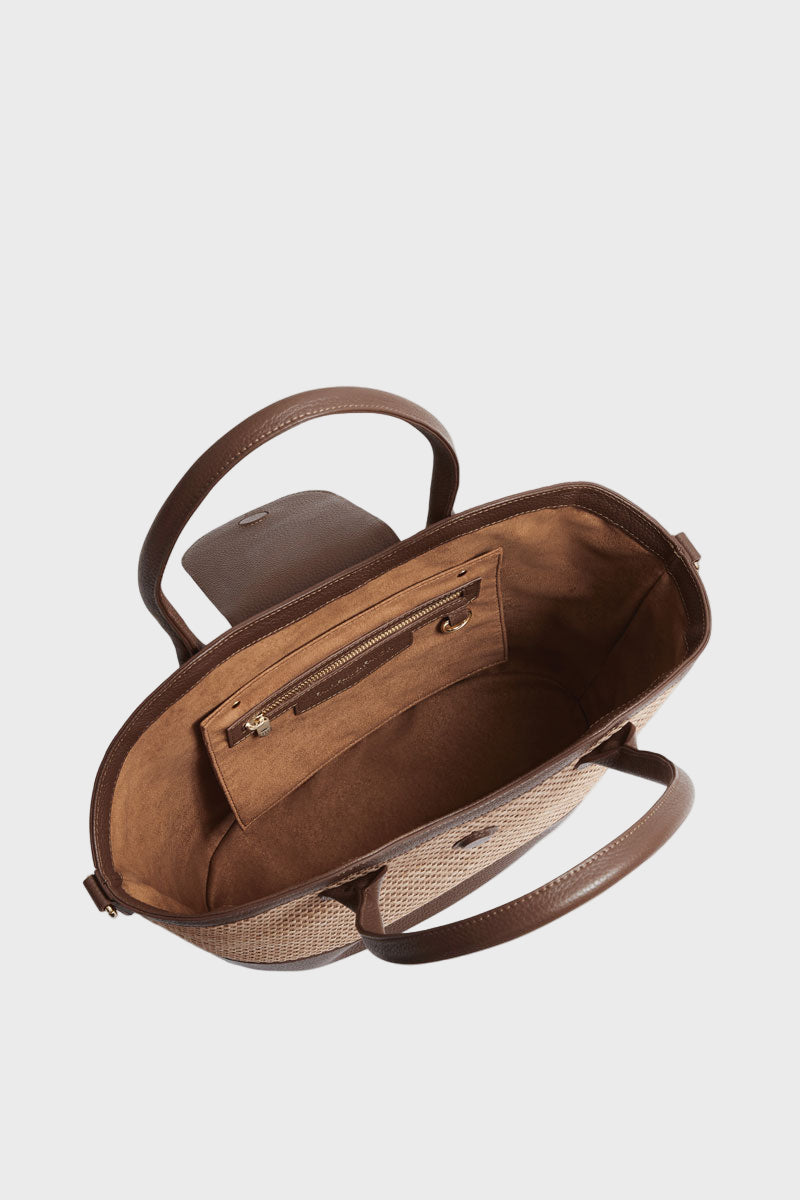 Fairfax & Favor Windsor Basket Bag Tan Leather