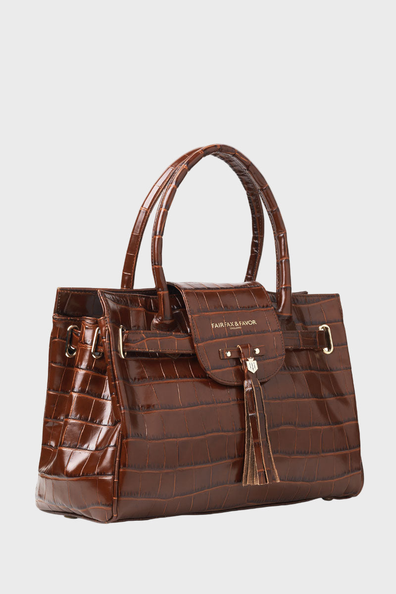 Fairfax & Favor Windsor Handbag Conker Leather
