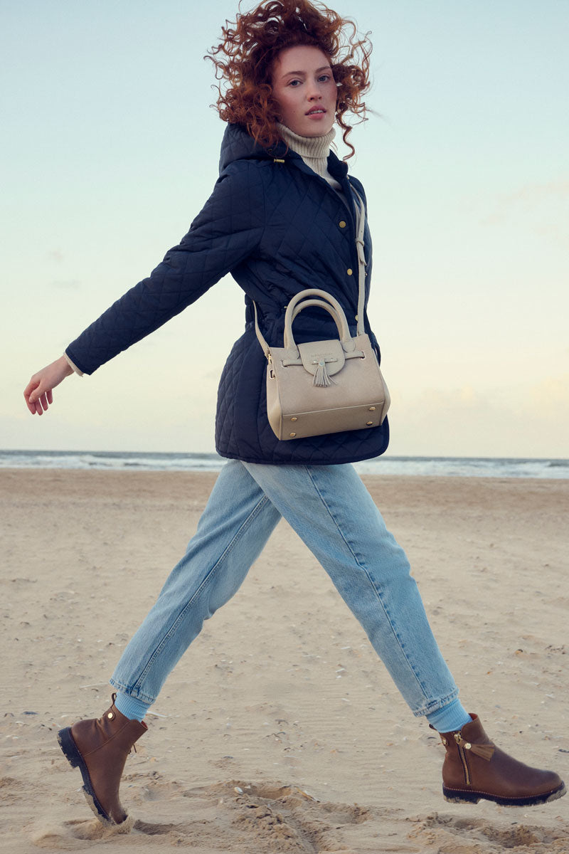 Fairfax & Favor Mini Windsor Handbag Stone Leather