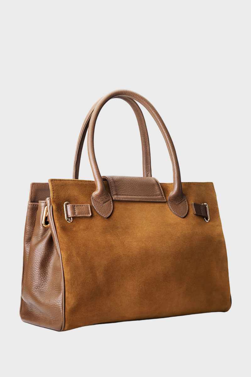 Fairfax & Favor Windsor Handbag Tan Suede