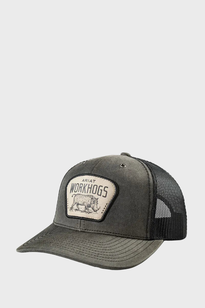 Ariat Men's WorkHog Patch Snapback Cap Charcoal 