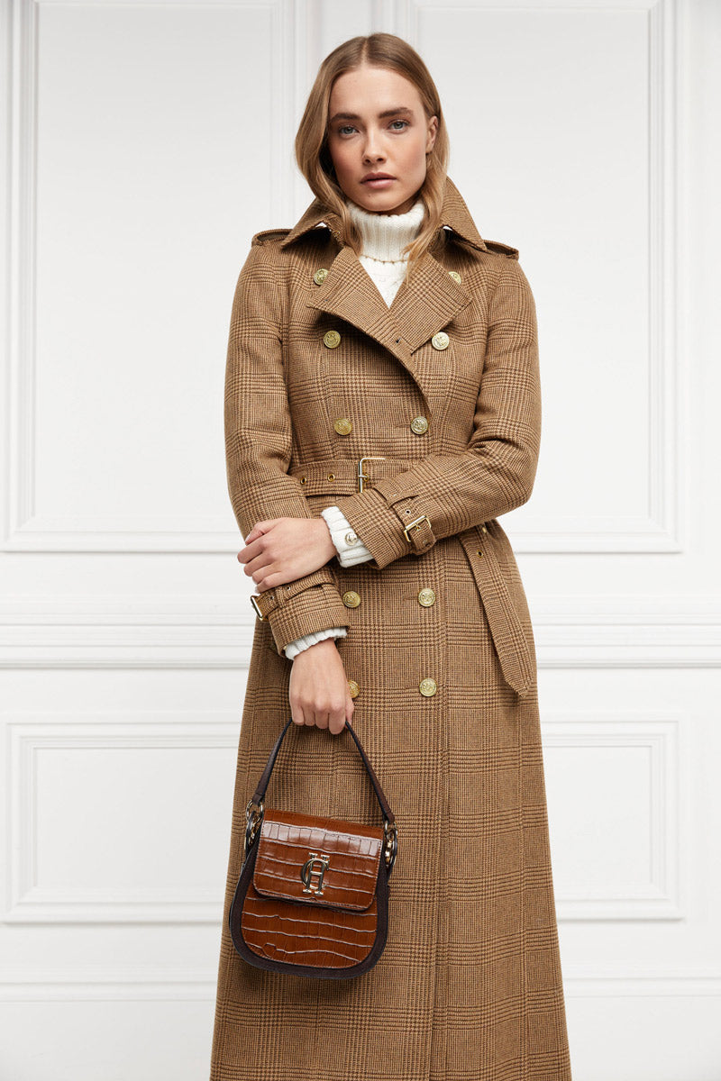 Holland Cooper Chelsea Saddle Bag Tan Croc