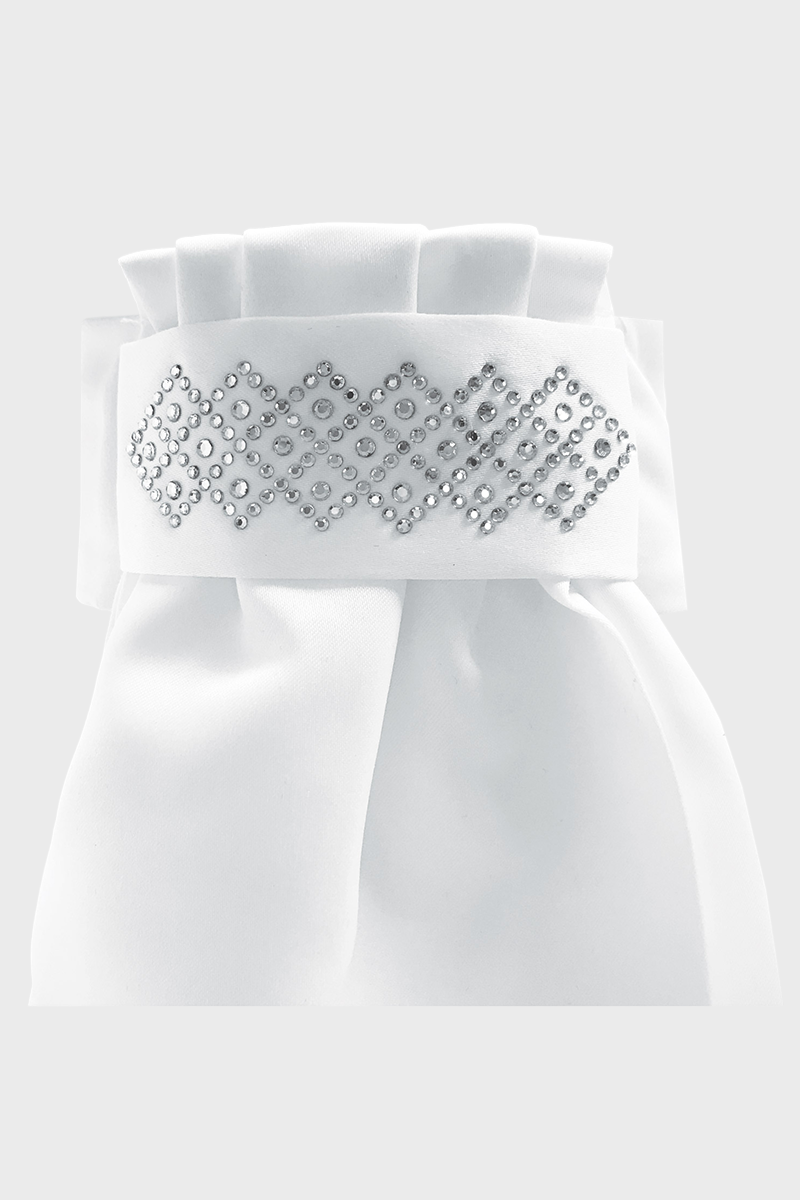 Equetech Solitaire Deluxe Ready-Tied Stock - White