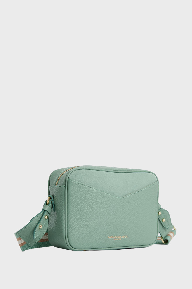 Fairfax & Favor Finsbury Cross Body Bag Mint Suede