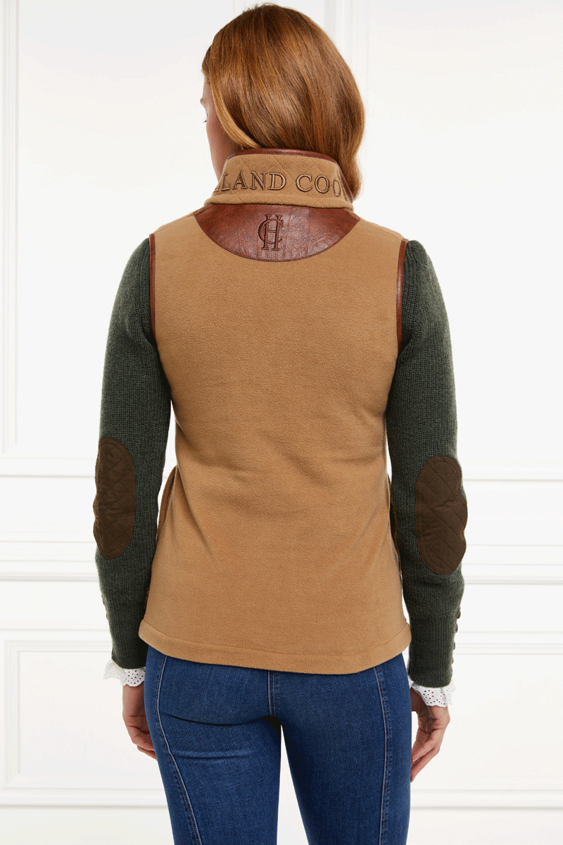 Holland Cooper Country Fleece Gilet Coffee