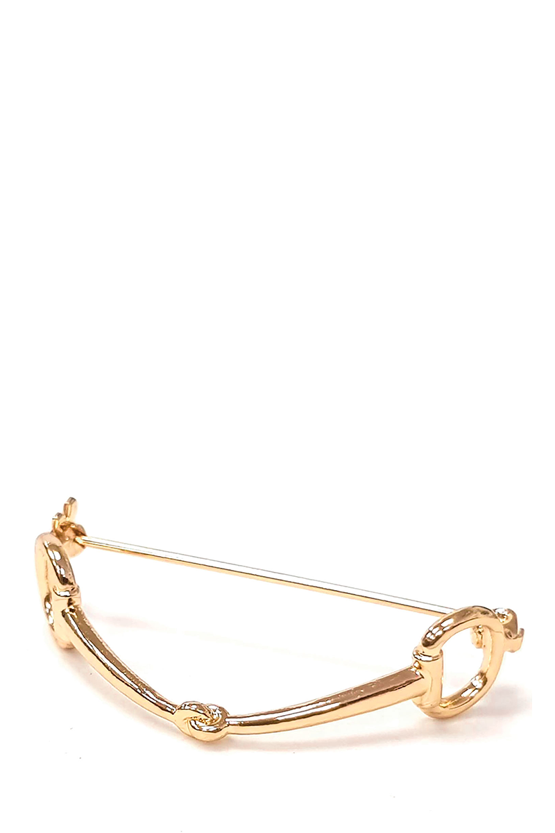 Equetech Snaffle Stock Pin - Gold