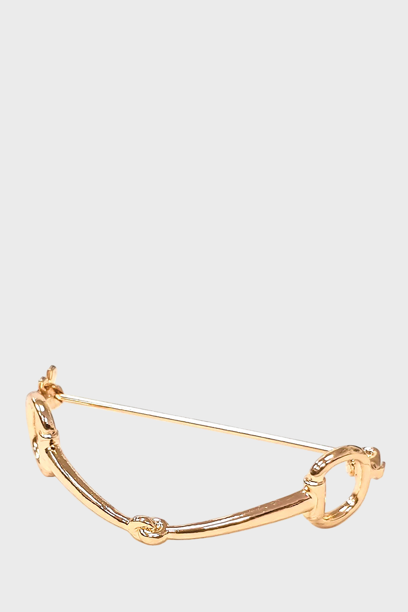 Equetech Snaffle Stock Pin - Gold