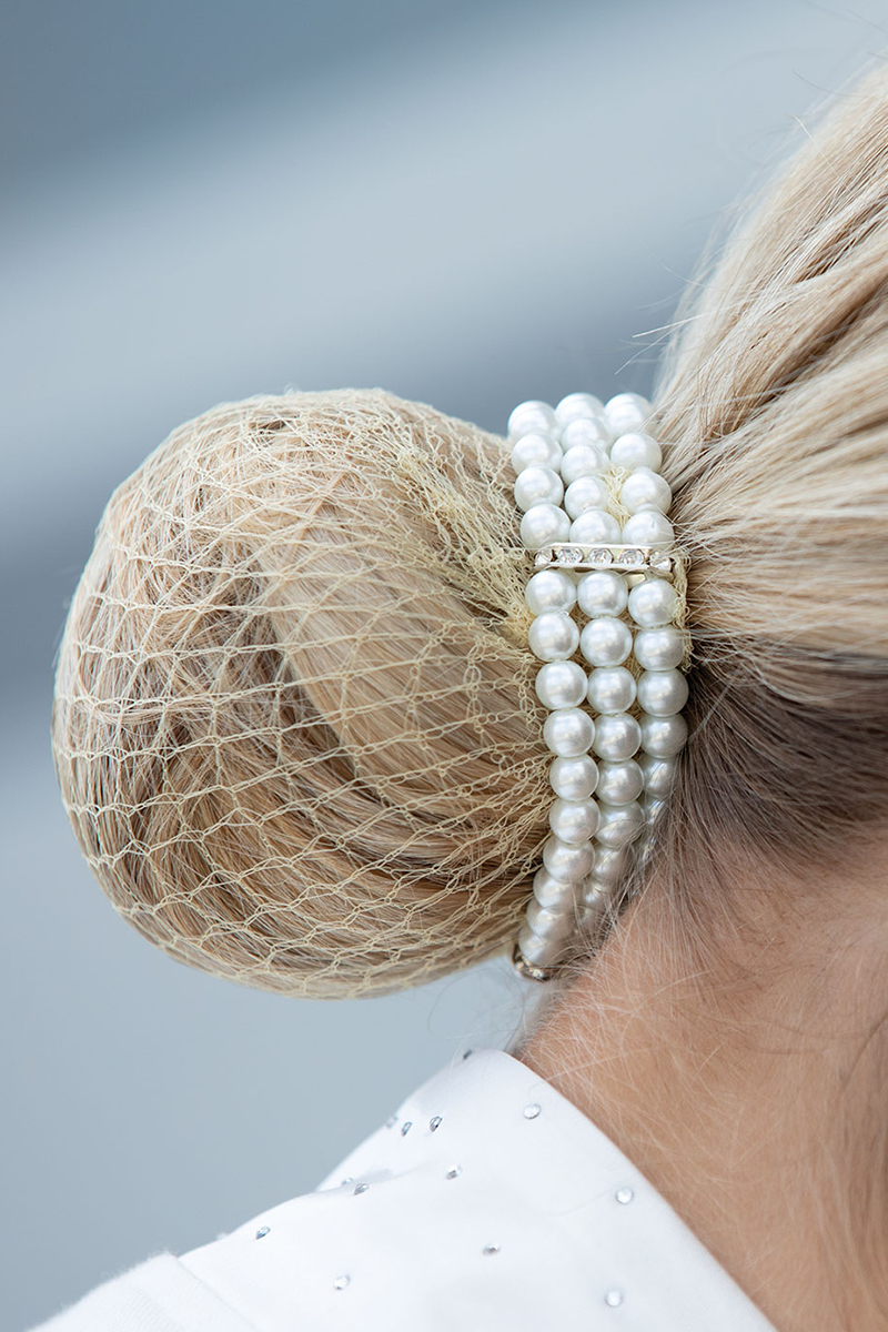 Equetech Triple Pearl Bun Ring Scrunchie