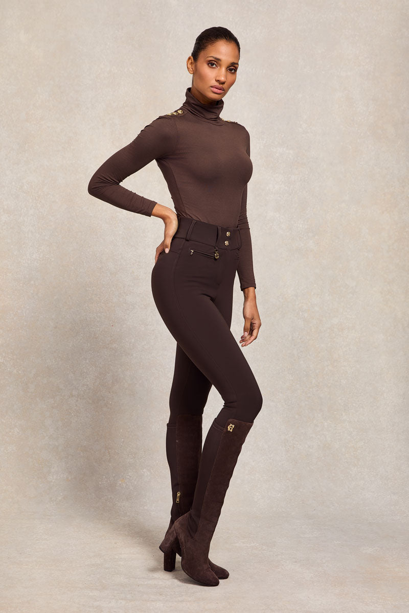 Holland Cooper Contour Trouser Chocolate 