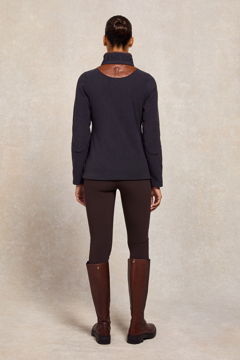 Holland Cooper Country Fleece Quarter Zip Ink Navy