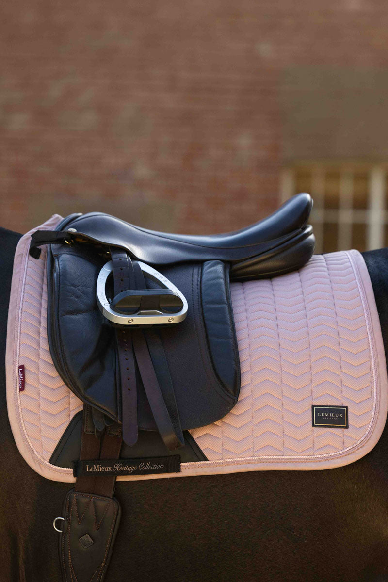 LeMieux Heritage Herringbone Dressage Square Wild Rose 