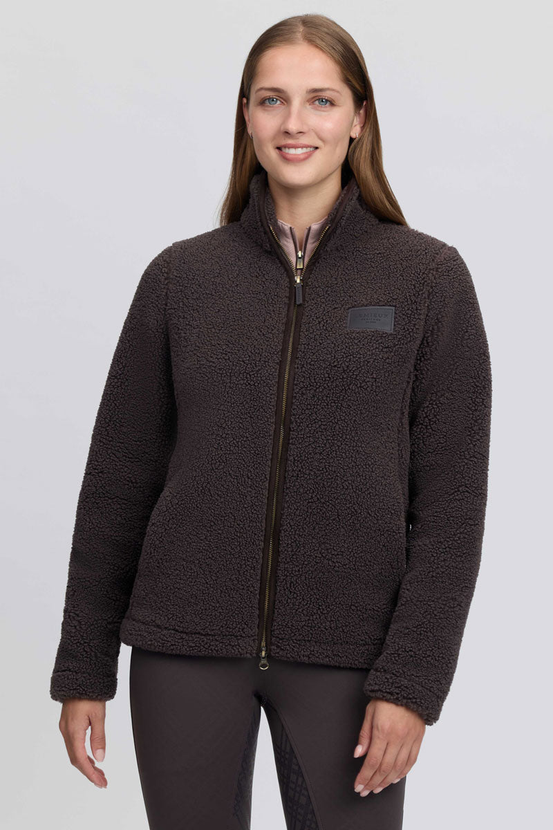 LeMieux Heritage Borg Zip Through Jacket Cocoa