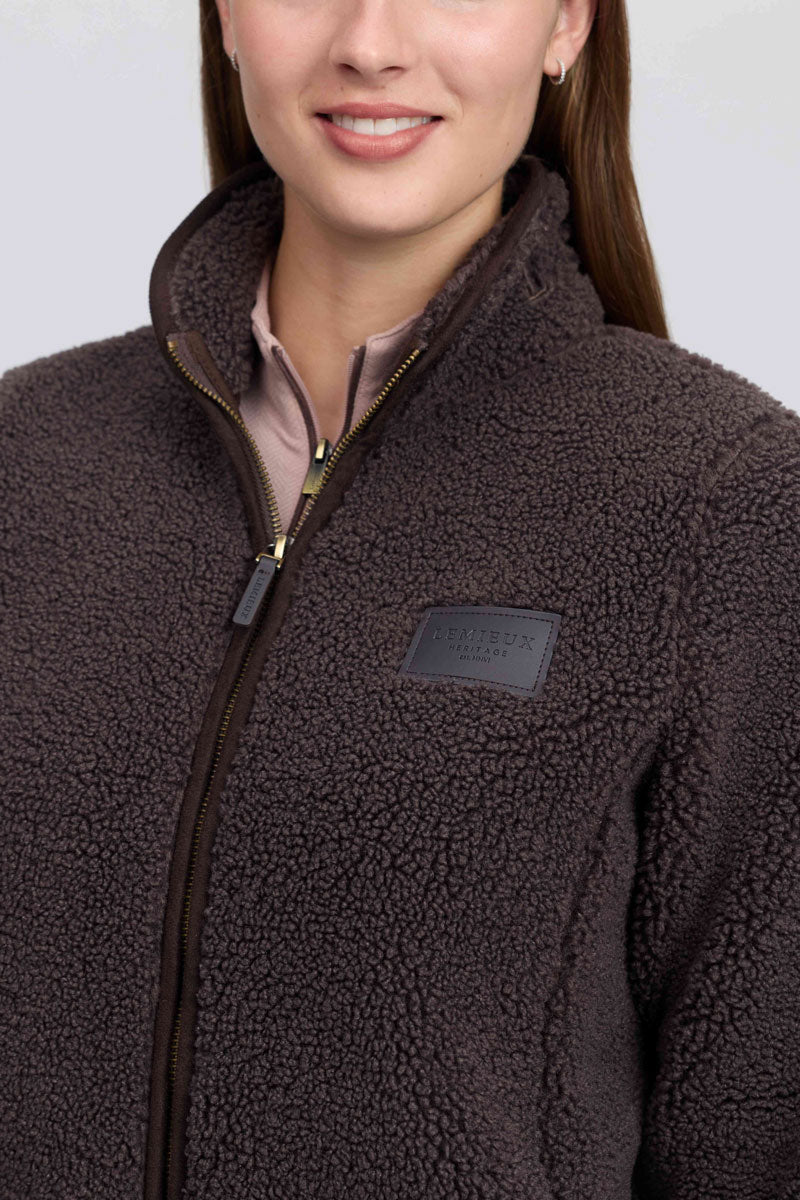 LeMieux Heritage Borg Zip Through Jacket Cocoa