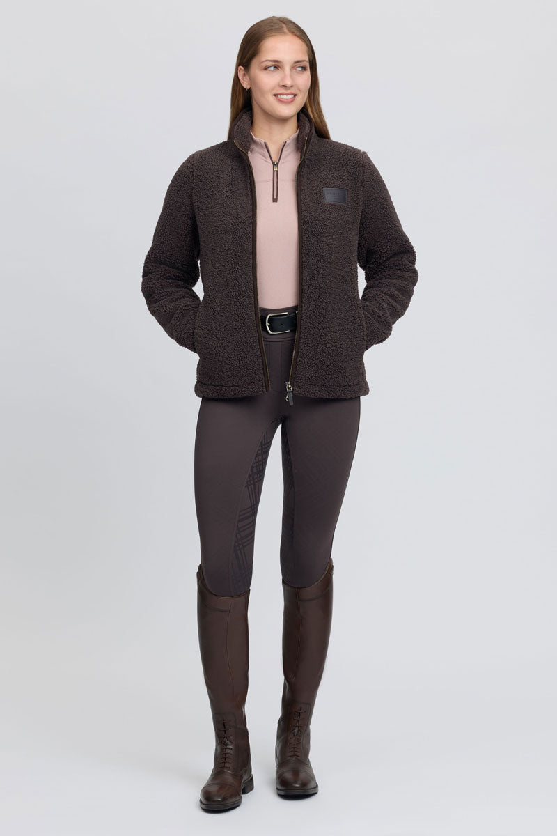 LeMieux Heritage Borg Zip Through Jacket Cocoa