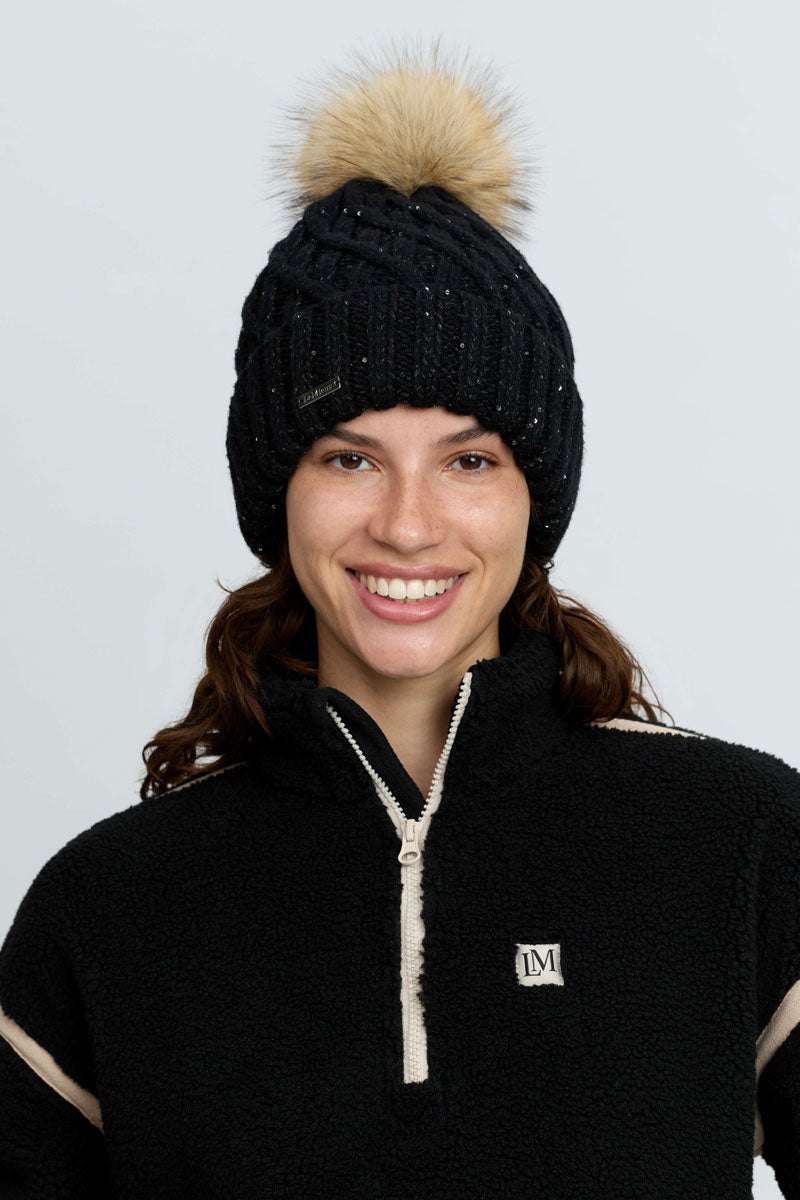 LeMieux Bernie Sequin Beanie Black