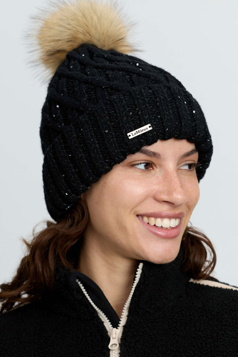 LeMieux Bernie Sequin Beanie Black