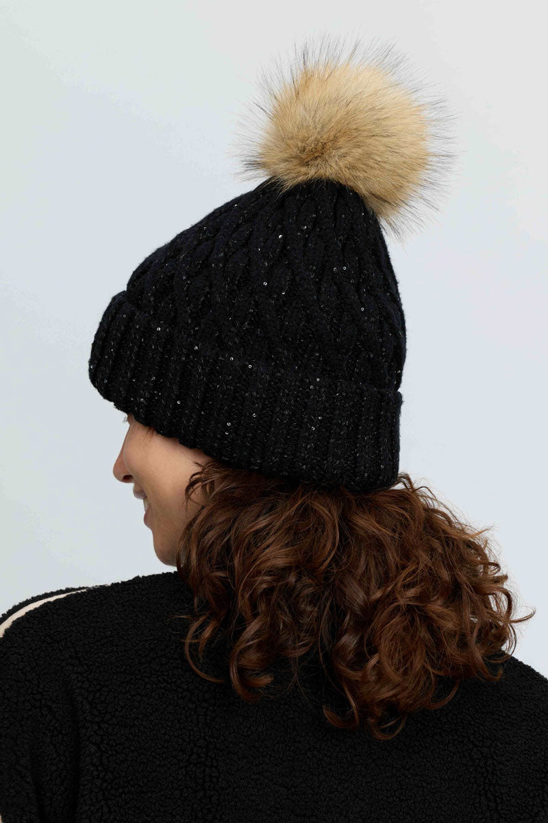 LeMieux Bernie Sequin Beanie Black