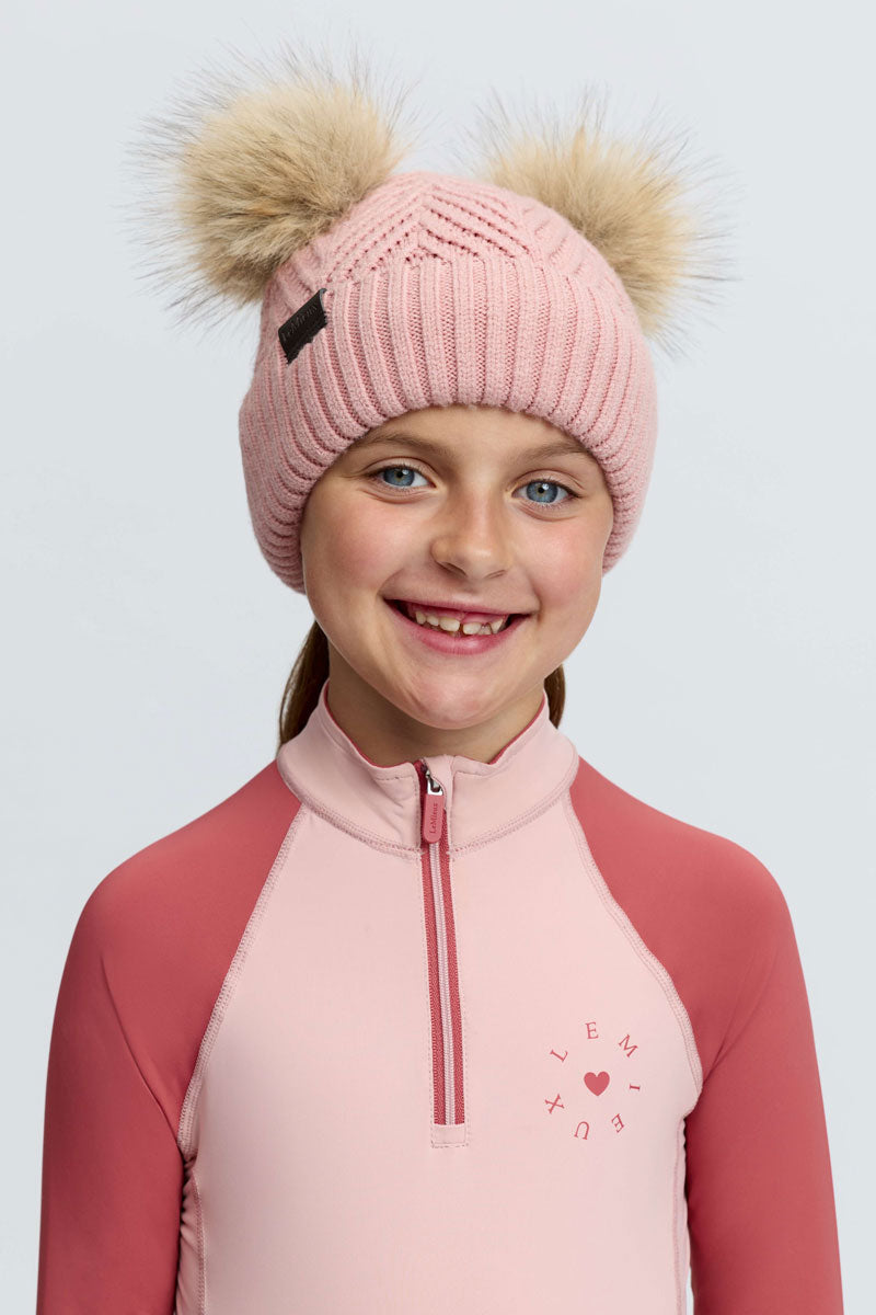LeMieux Mini Double Pom Beanie Petal