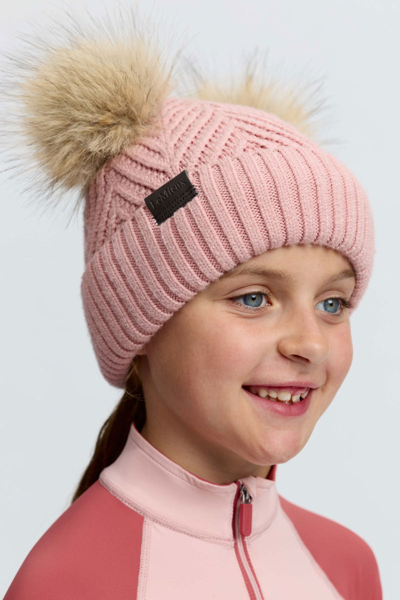 LeMieux Mini Double Pom Beanie Petal