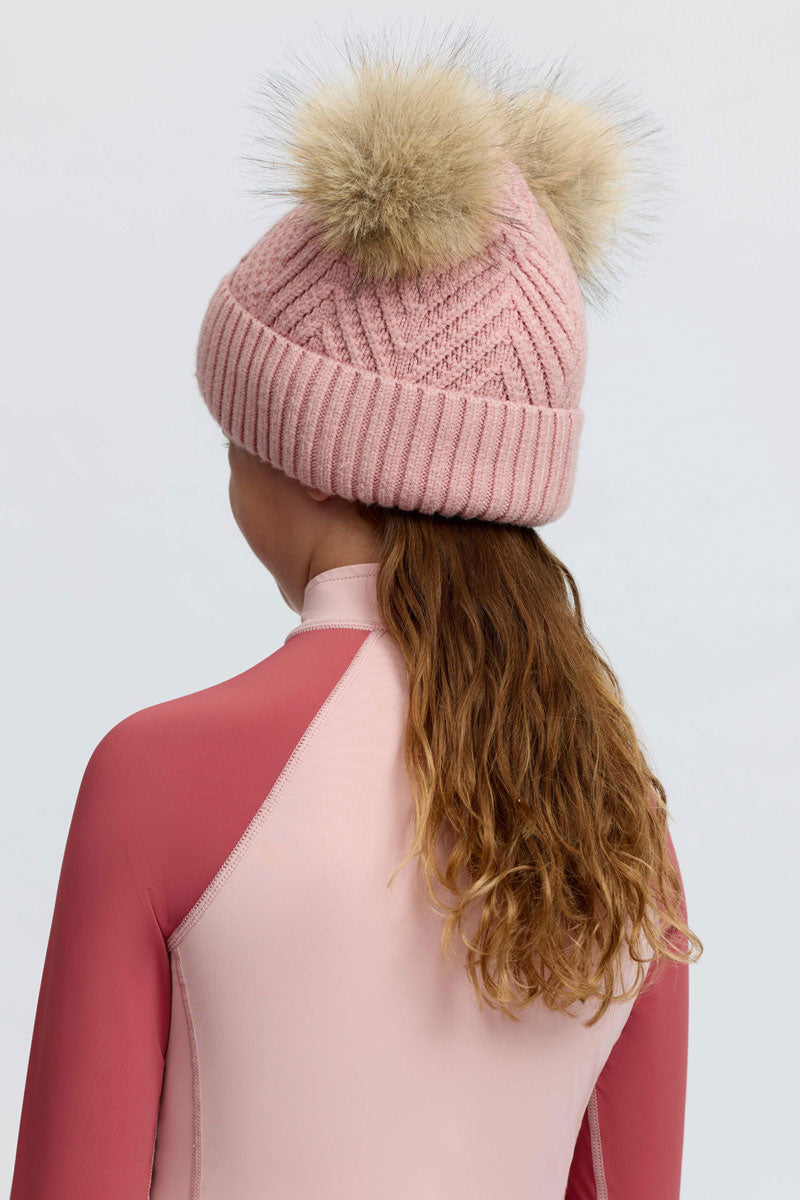 LeMieux Mini Double Pom Beanie Petal