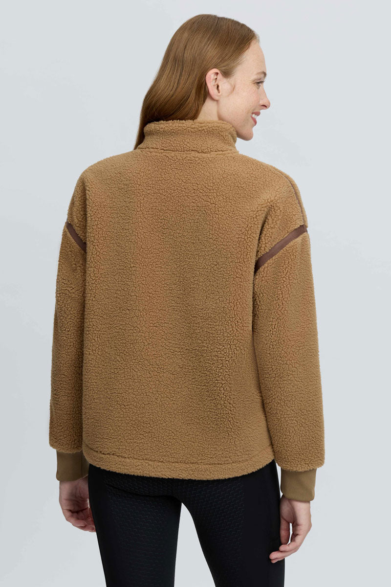 LeMieux Avery Teddy Quarter Zip Fleece Caramel