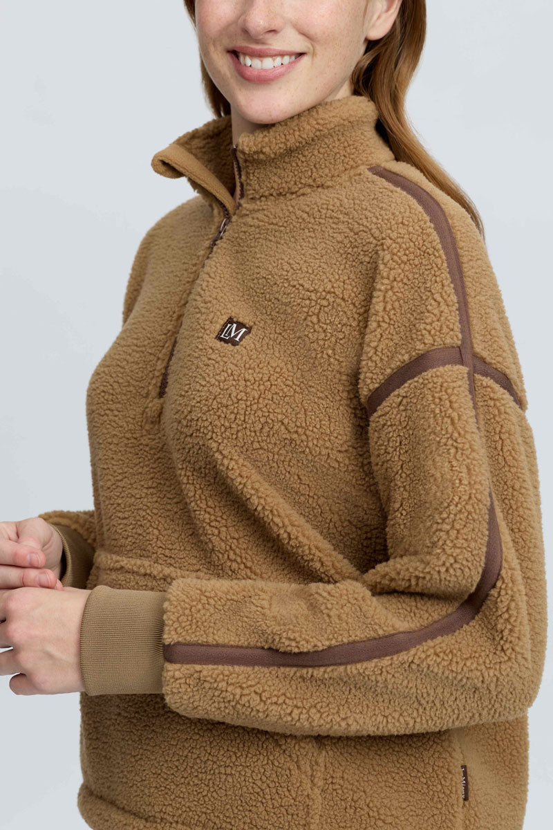 LeMieux Avery Teddy Quarter Zip Fleece Caramel