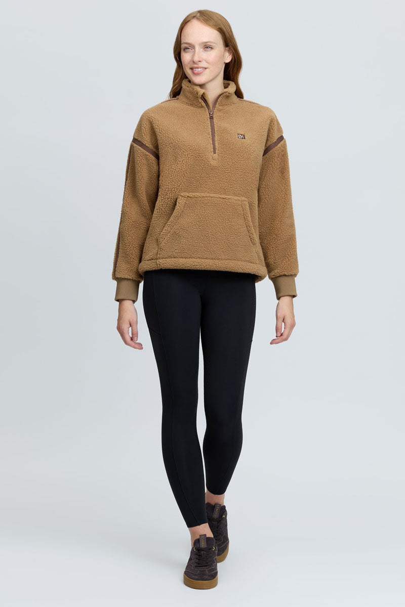 LeMieux Avery Teddy Quarter Zip Fleece Caramel