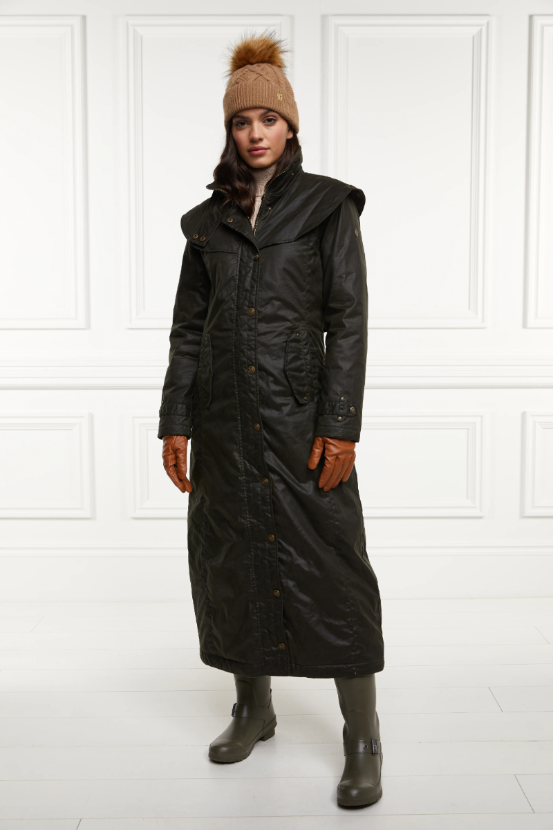 Holland Cooper Merissa Wax Stockman Coat Dark Olive