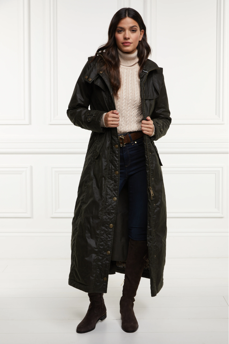 Holland Cooper Merissa Wax Stockman Coat Dark Olive