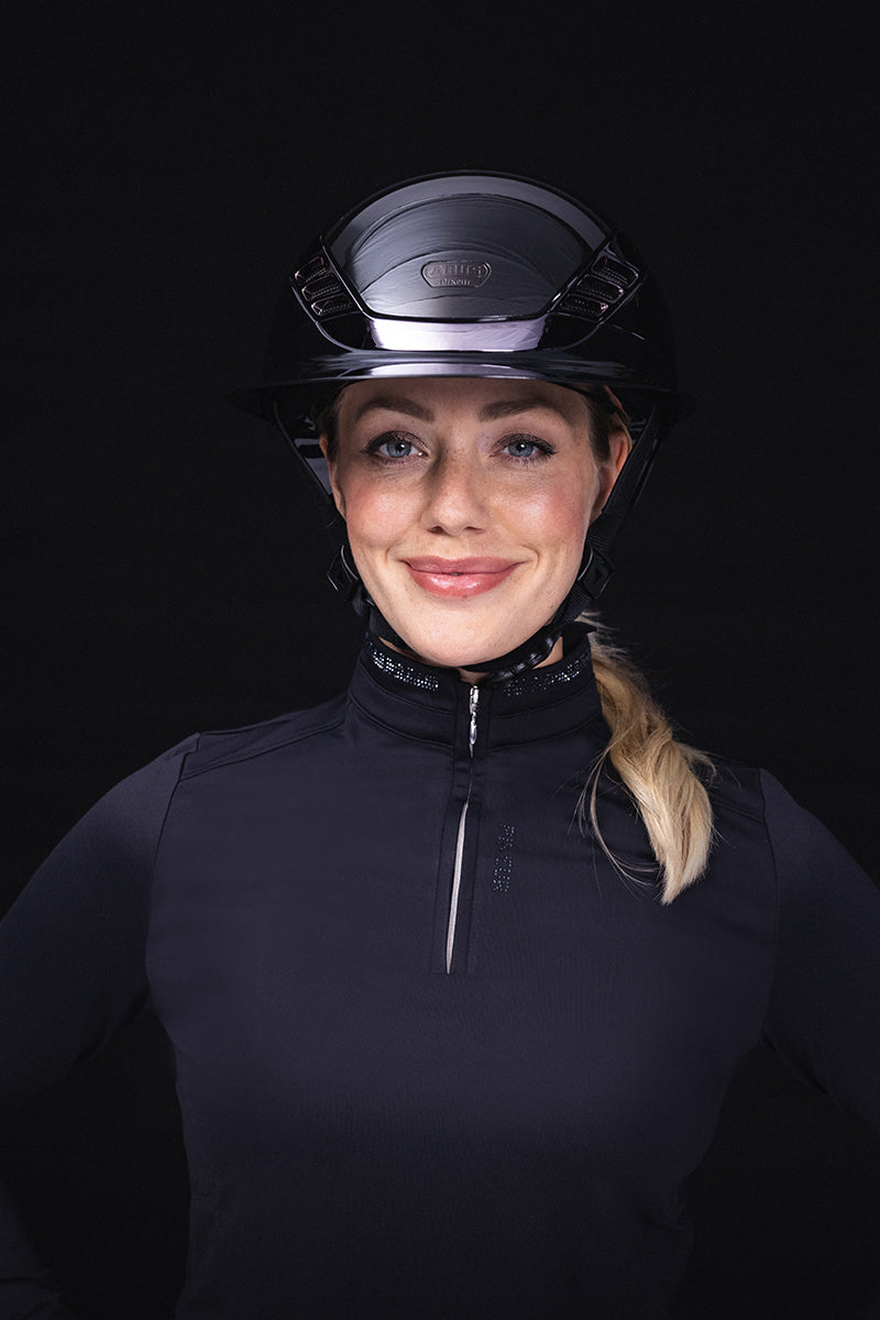 Abus AirLuxe Chrome Lady Helmet Shiny Black