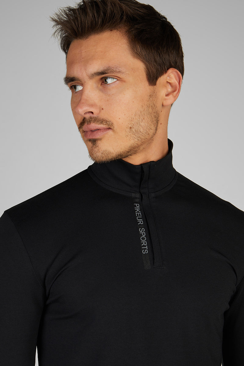 Pikeur Men's 1/4 Zip Base Layer Black