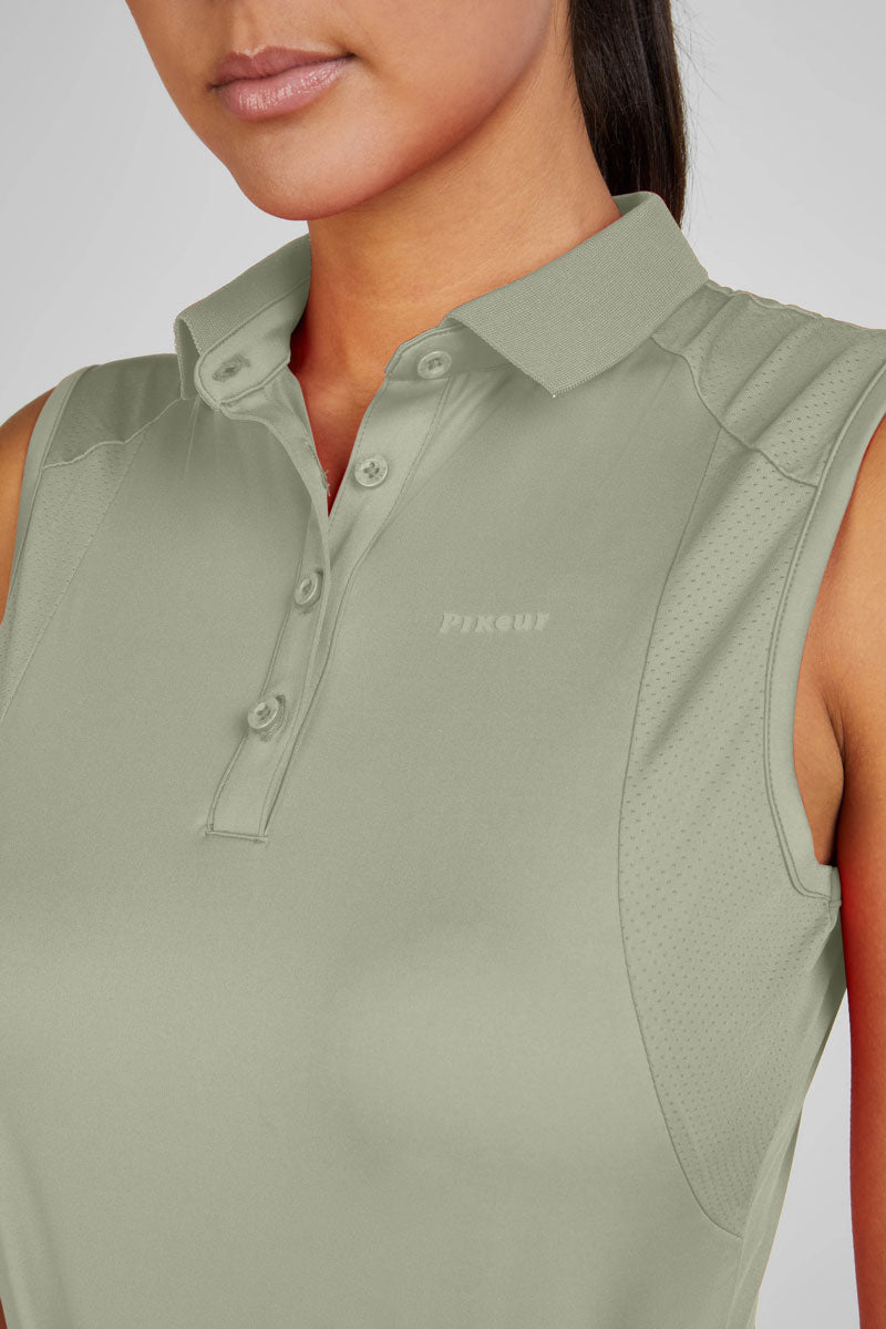 Pikeur Sleeveless Polo Light Moos